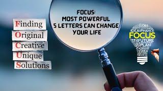 FOCUS: Most Powerful 5 Letters Can Change Your Life | #students #focus