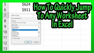 How To Quickly (Go To) Or Jump To Any Worksheet In A Workbook In Excel Explained