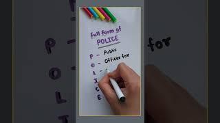 Fullform of Police #shorts #fullform