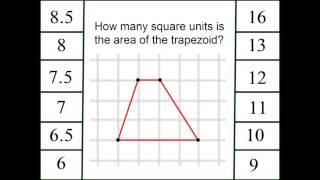 How many square units is the area of the trapezoid? MathPrimary 20 Seconds Math Quiz For Kids