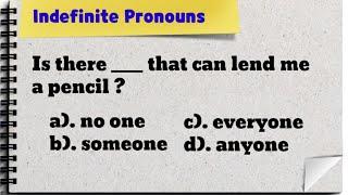 Someone, Anyone, No one, Everyone || Indefinite Pronouns || Quiz