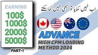 Adsterra High Cpm Loading Method | Monetag Loading Method | Adsense Cpm Course 2024 Part-1