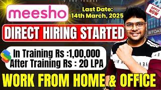 Finally Meesho direct Hiring Started | meesho recruitment 2025 | Training + Job | Latest Jobs 2025