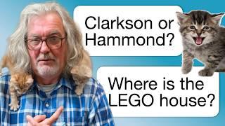 James May plays with kittens while answering your questions