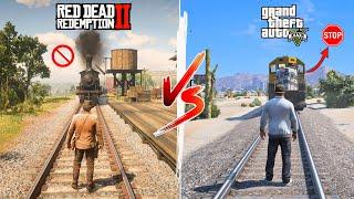 IS RDR 2 REALLY MORE REALISTIC THAN GTA 5 ? (GTA 5 VS RDR 2 DETAILS COMPARISON)