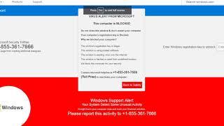 Google search results redirect to a Tech Support Scam