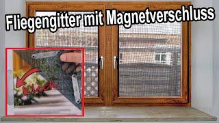 Fliegengitter ohne bohren mit Magnet Montage anbringen BKSAI Fenster Magnetverschluss insektenschutz