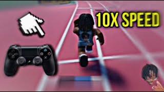 I became the fastest controller player by using a massage gun in Roblox Track and Field Infinite