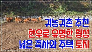 [매매] 우천면 하궁리, 한우로 유명한 횡성, 귀농귀촌 넓은 축사와 주택, 토지 일괄 매매 [154]