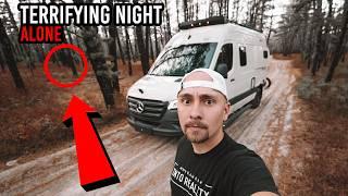 MASKED MAN STALKED ME WHILE VAN CAMPING IN FOREST SOLO (TERRIFYING NIGHT)