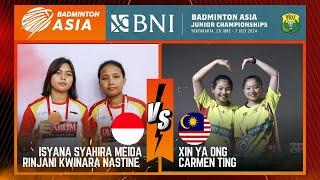 Quarter Final (WD) | Meida / Nastine (INA) vs Ong / Ting (MAS)  | Badminton Asia Junior Champions |