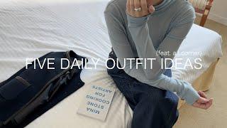 겨울과 봄 사이 룩북 / FIVE DAILY OUTFIT IDEAS (ft. 앳코너)