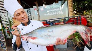 Eating GIANT RIVER FISH!! ️ Spicy Thai Food with Mekong River Chef! ‍