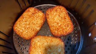 Air Fryer Frozen Hashbrown Patties - bite into them and hear the loudest crunch! Crispiest ever! 