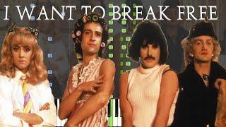 Queen - I Want To Break Free Accompaniment Piano/Karaoke *FREE SHEET MUSIC IN DESC*