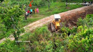 amazIng Repairing Road Village By Techniques Dozer D31P Komatsu Bulldozer Pushing Soil Repair Road