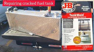 Repairing cracked fuel tank with JB Weld TankWeld