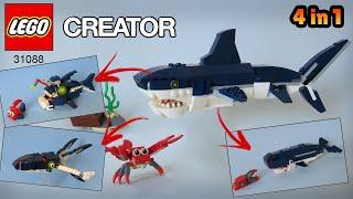 LEGO CREATOR Deep Sea Creatures - (SET 31088 Speed Build Instructions 4 in 1)