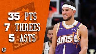 Devin Booker 35 pts 7 threes 5 asts vs Hawks 24/25 season