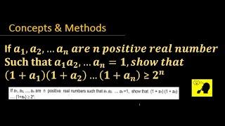 If a 1,a 2,…a n  are n positive real number Such that a 1 a 2,…a n=1,