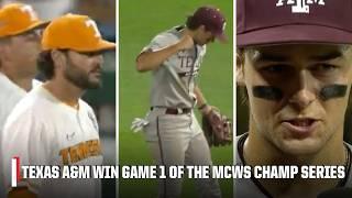 Texas A&M Aggies TAKE GAME 1 vs. Tennessee Volunteers  | Men's College World Series