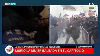 Caos en Washington: murió la mujer baleada dentro del Capitolio