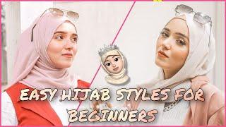 Easy Hijab Styles for Beginners| 3 Basic STyles| Hijab Tutorial ft.ANAH