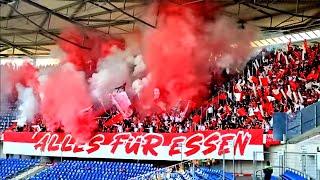 Rot-Weiss Essen Fans mit großer Pyro- Show in Hannover: Hannover 96 2 -  RWE 1:3