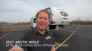 2021 Arctic Wolf 291RL Rear Living Fifth Wheel with Opposing Slides!