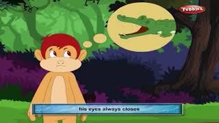 Monkey and Crocodile Story | Gujarati Stories | Panchatantra Gujarati Stories