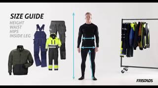 Size guide: choose the right size for your workwear - EN | Fristads