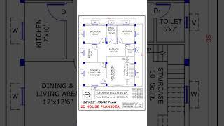 1050 Sq. Ft. House Plan Design || 30'x35' House Plans ||