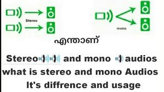 What is stereo and mono and it's different and usage(Language:malayalam)