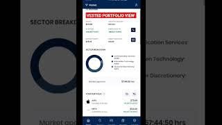 Vested portfolio view| US stocks app #vested #technicaltreat