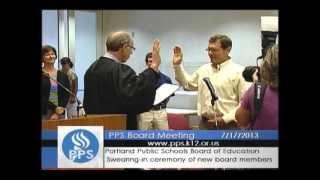 PPS Board of Education Swearing-In Ceremony, July 17, 2013