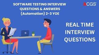 software testing interview questions  and answers with 2-3 years of experience -real time| part-1