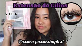 Como fazer Extensão de Cílios Sozinha em Casa - *Kit completo da Shein*