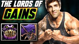 3 STRONG  HEROES  BODYBUILDING  GAINS  FLEXING - WC3 - Grubby