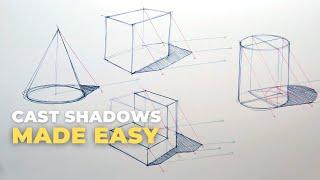 How to sketch cast shadows