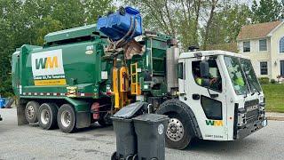 WM’s Brand New Double Dumping Splitbody Garbage Truck