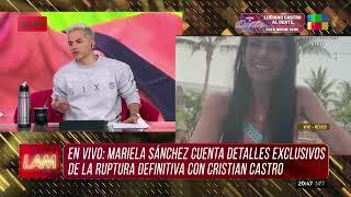 Mariela Sánchez NUEVAMENTE SEPARADA DE CRISTIAN CASTRO: "Me enamoré de él"