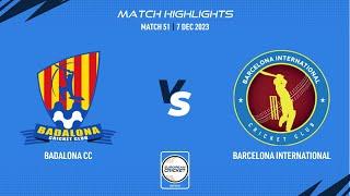 Match 51 - BCC vs BI | Highlights | ECS Spain, 2023 | 07 Dec 2023 | ECS23.1054