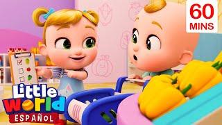 Vamos Al SupermercadoCanciones InfantilesLittle World En EspañolDibujos animados para niños