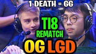 OG vs PSG.LGD (Game 1) TI8 Rematch! ONE DEATH COST THE GAME TI9 Dota 2