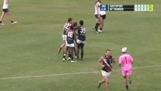 Isaiah Farrell-Nelson kicks his first ever NT Thunder goal