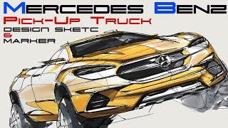 "SKEREN" MERCEDES BENZ Pick-Up Truck Design Sketch