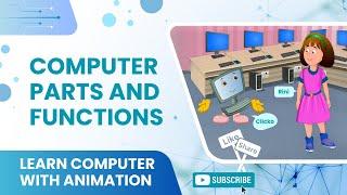 Basics of Computers | Computer Parts Name | Parts of Computer & their Functions [ Animation]