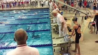 100 yard backstroke - winner: Megan Deuel, Pittsford