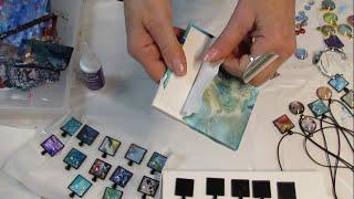 How to get paint skins off of a Tile / Coaster tutorial, and how to make Shelee Art Bloom Jewelry