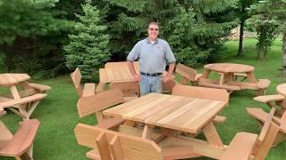 Octagon, Round and Square Picnic Table Designs by Dan's Outdoor Furniture